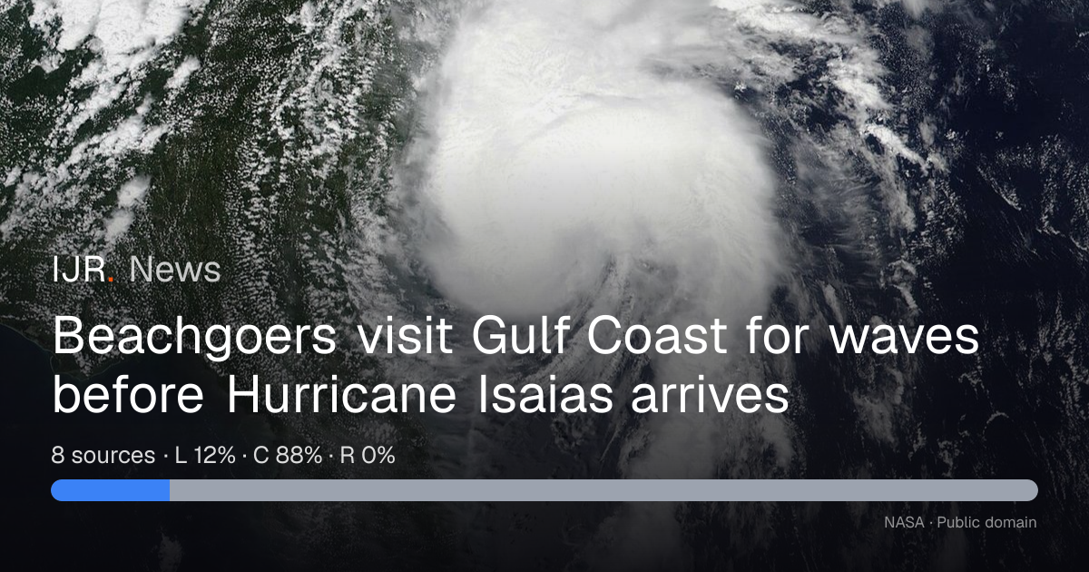 Beachgoers visit Gulf Coast for waves before Hurricane Isaias arrives ...