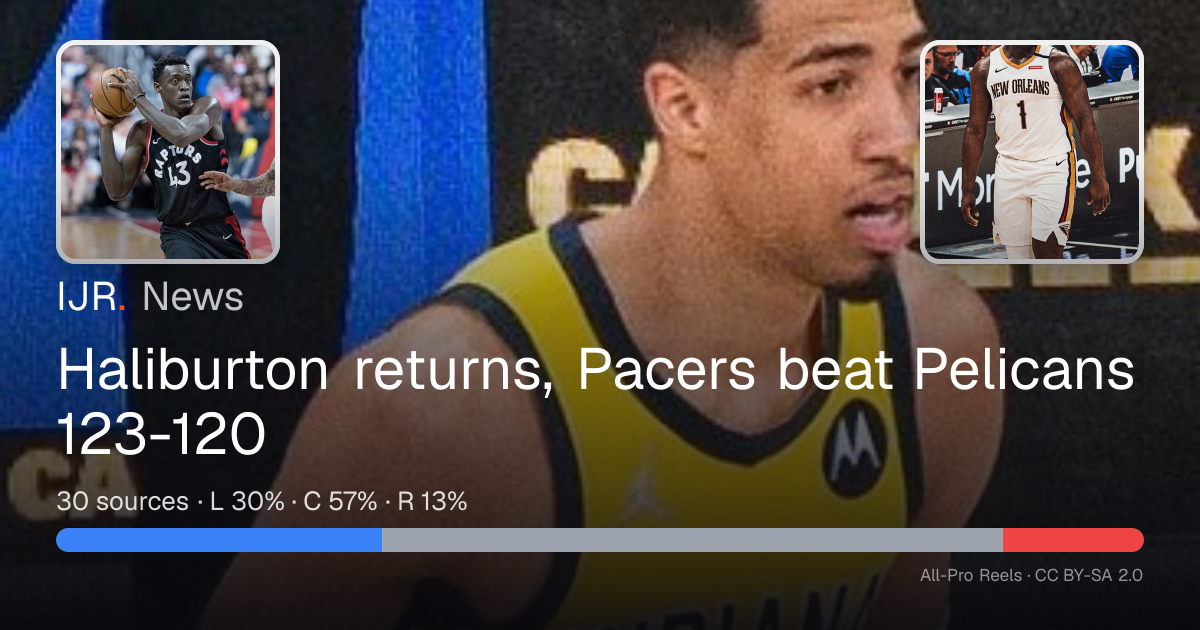 Haliburton returns, Pacers beat Pelicans 123-120 — IJR News