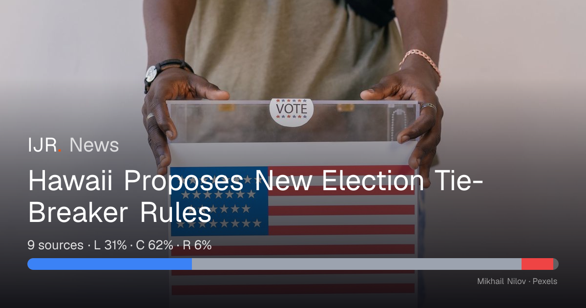 Hawaii Proposes New Election Tie-Breaker Rules — IJR News
