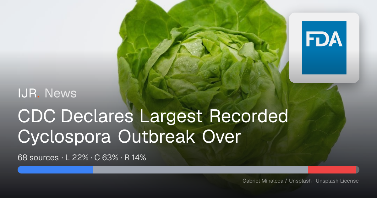 CDC Declares Largest Recorded Cyclospora Outbreak Over — IJR News