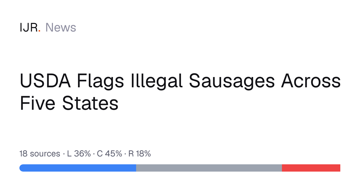 USDA Flags Illegal Sausages Across Five States — IJR News