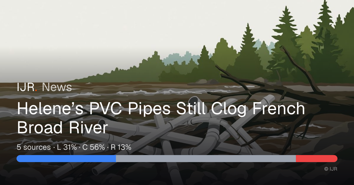 Helene’s PVC Pipes Still Clog French Broad River — IJR News