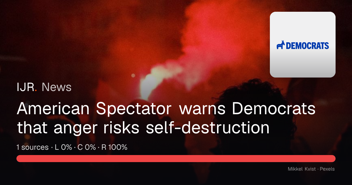 Hey Democrats, That Rage Engine of Yours Is Going to Throw a Rod, You ...