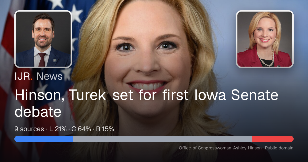 Hinson, Turek set for first Iowa Senate debate — IJR News
