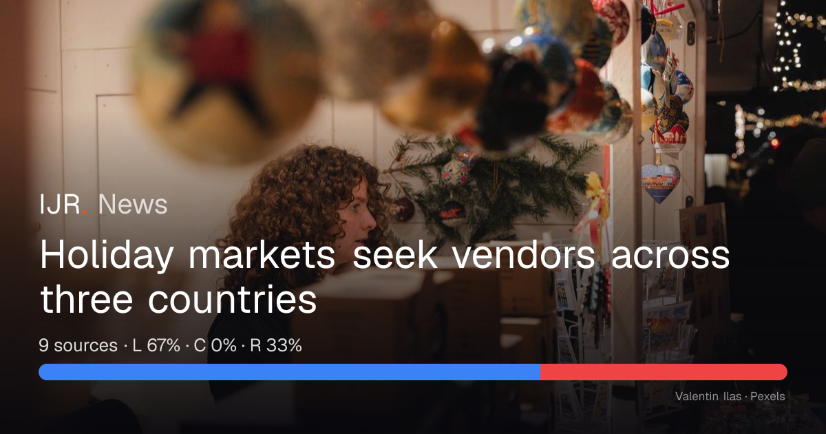 Holiday markets seek vendors across three countries — IJR News