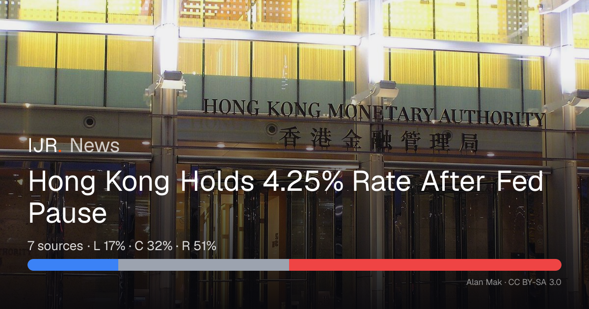 Hong Kong Holds 4.25% Rate After Fed Pause — IJR News