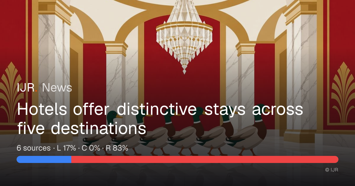 Hotels offer distinctive stays across five destinations — IJR News