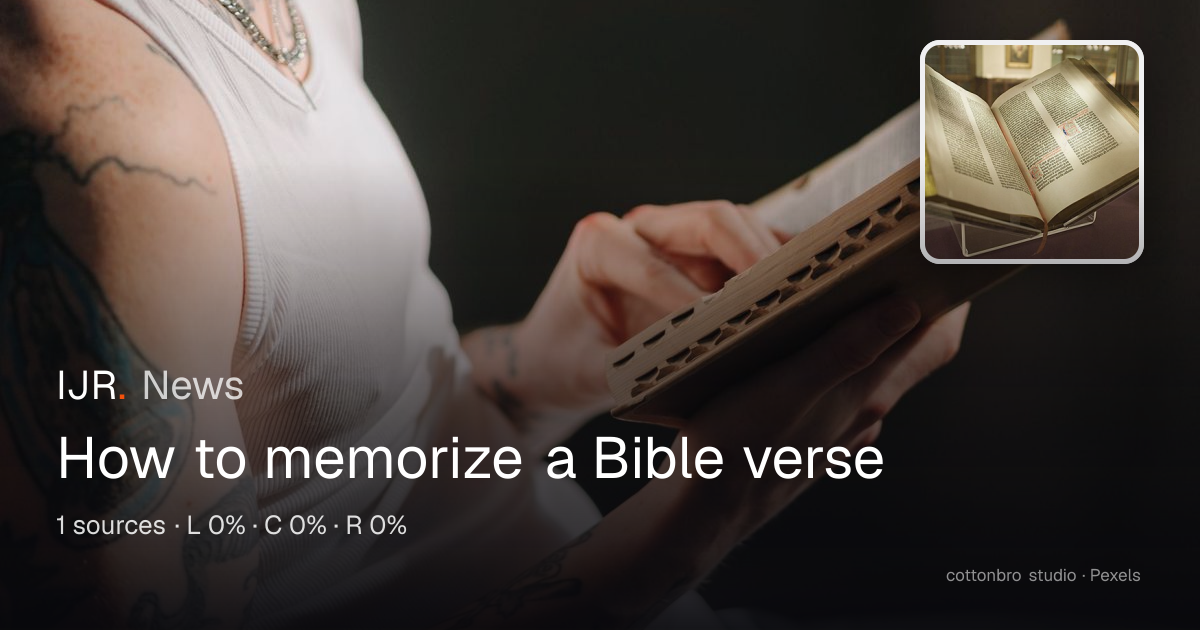 How to memorize a Bible verse — IJR News