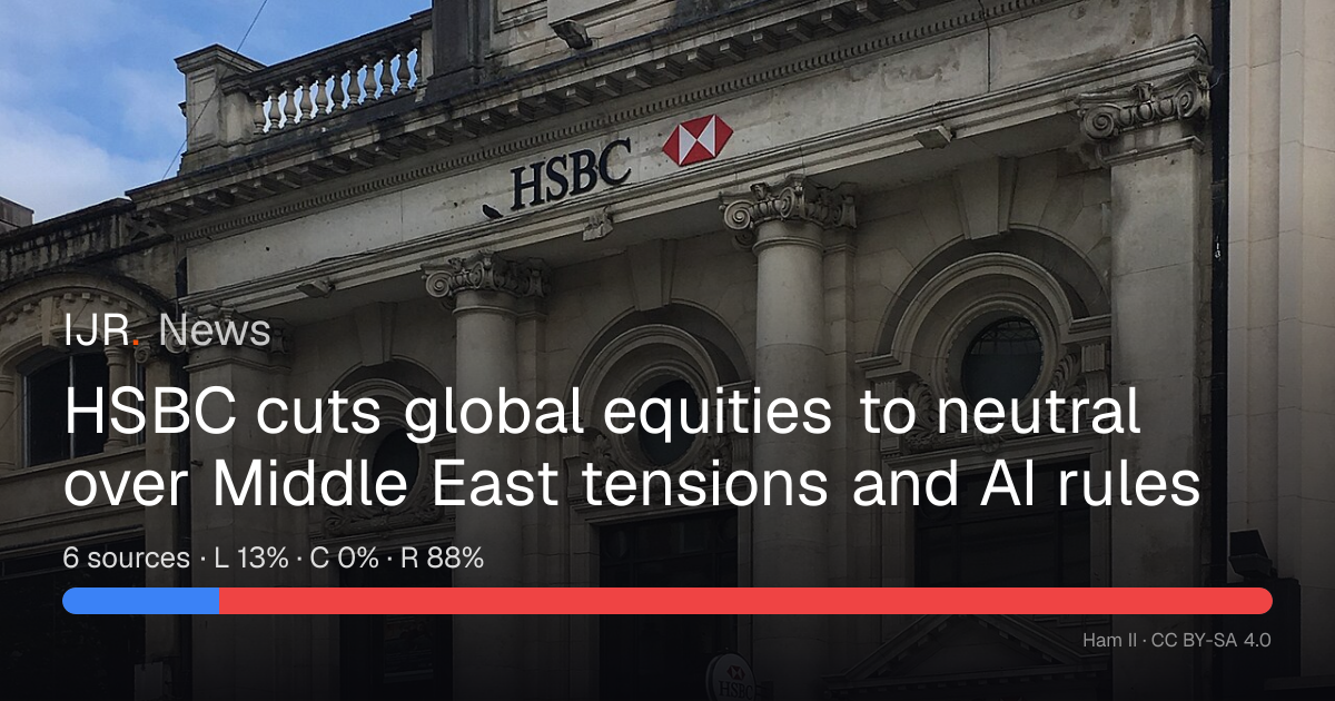 HSBC cuts global equities to neutral over Middle East tensions and AI ...