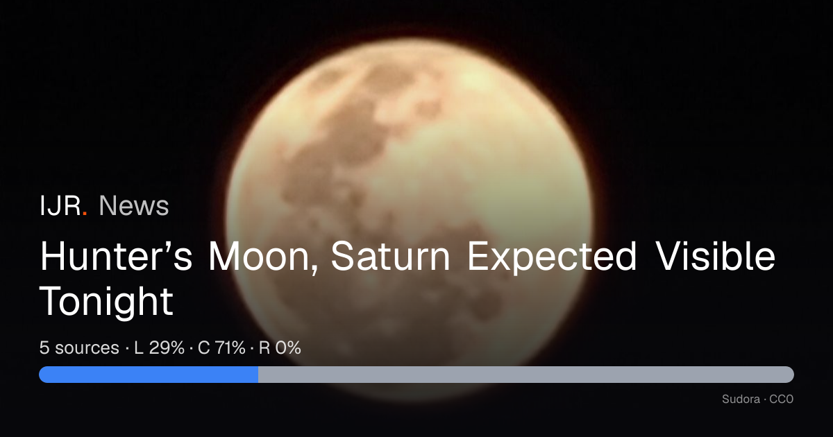 Hunter’s Moon, Saturn Expected Visible Tonight — IJR News