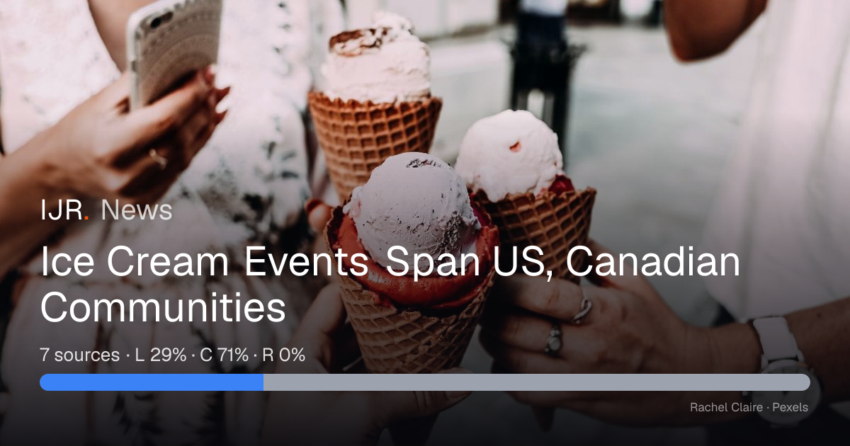 Ice Cream Events Span US, Canadian Communities — IJR News