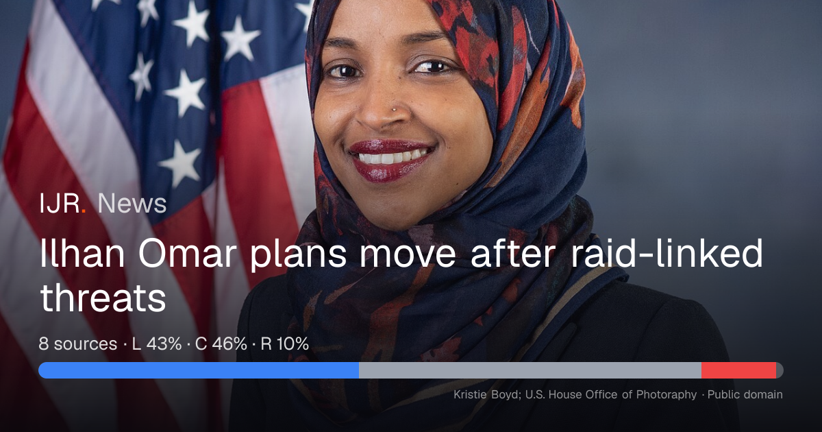 Ilhan Omar plans move after raid-linked threats — IJR News