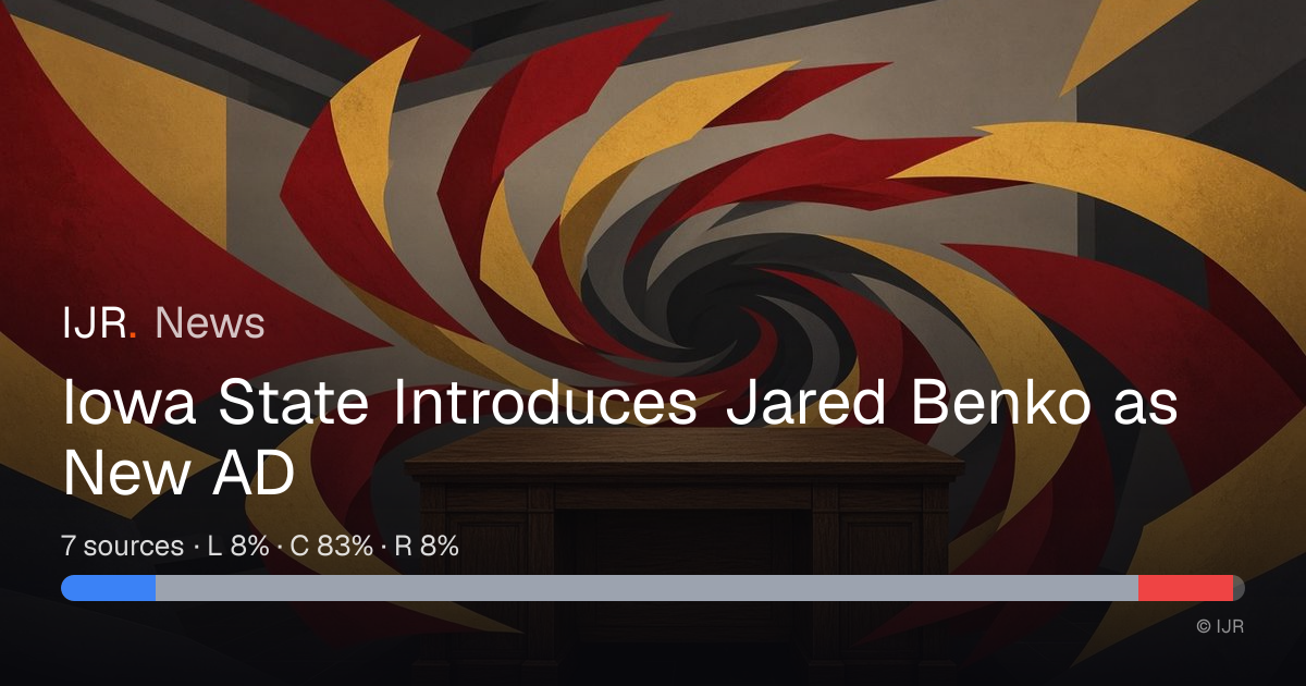 Iowa State Introduces Jared Benko as New AD — IJR News