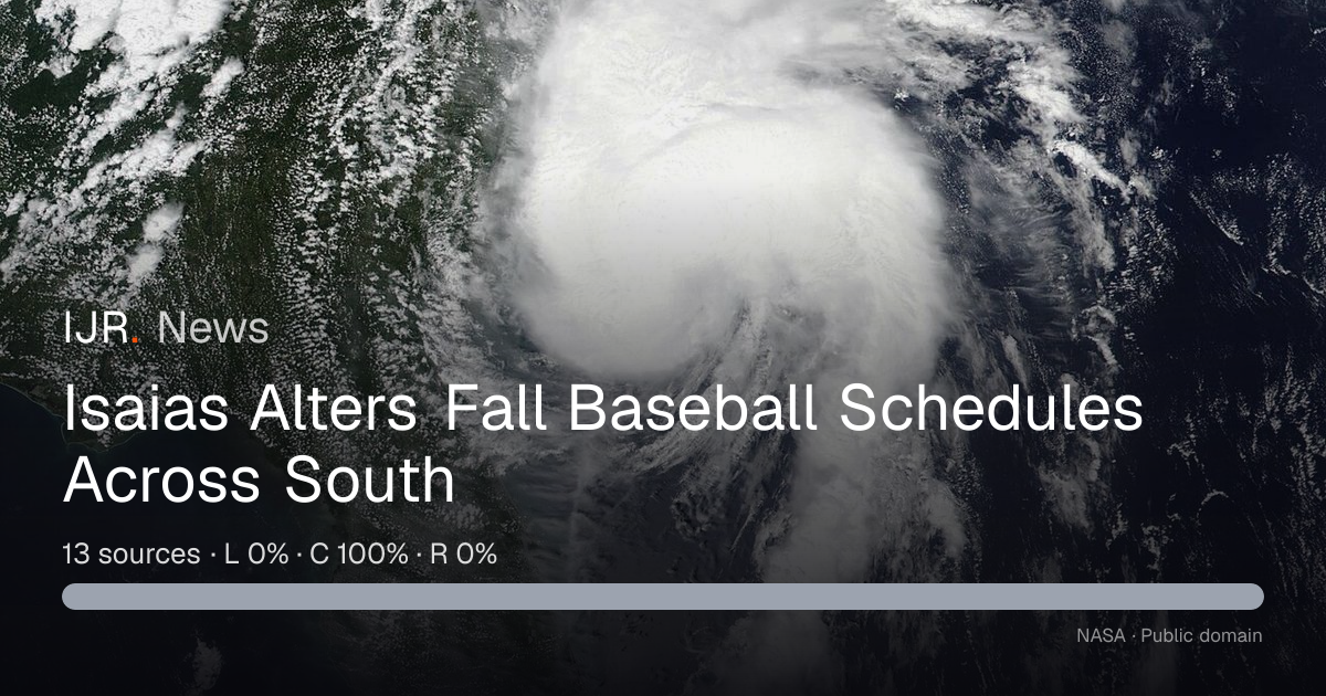 Isaias Alters Fall Baseball Schedules Across South — IJR News