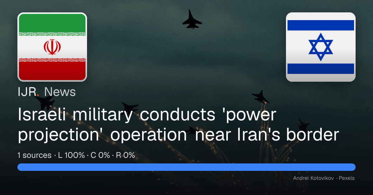 Israeli military conducts 'power projection' operation near Iran's ...
