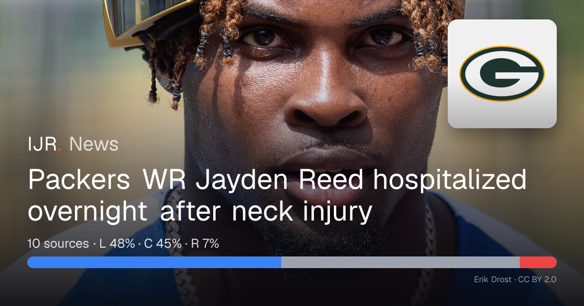 Packers WR Jayden Reed hospitalized overnight after neck injury — IJR News