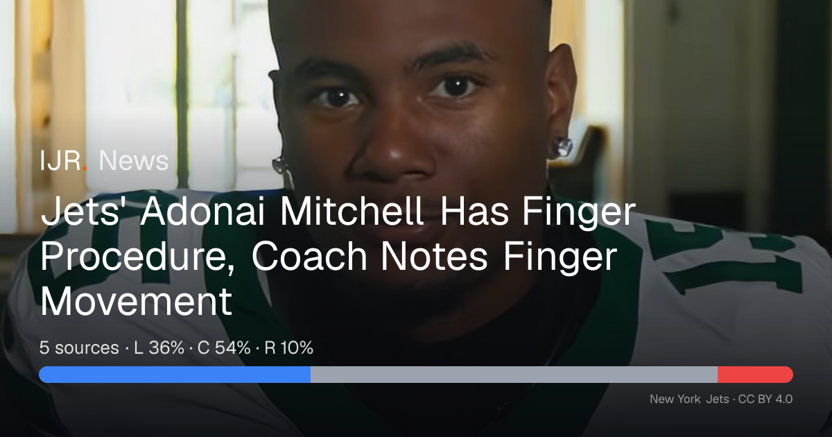 Jets' Adonai Mitchell Has Finger Procedure, Coach Notes Finger Movement ...