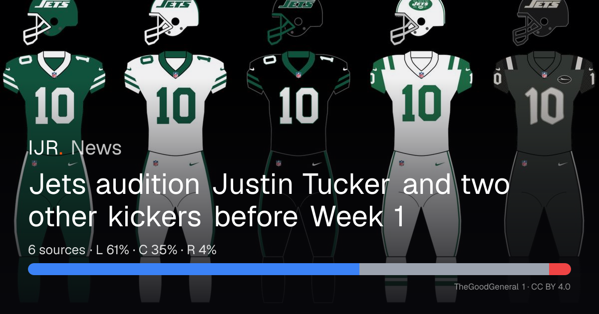 Jets audition Justin Tucker and two other kickers before Week 1 — IJR News