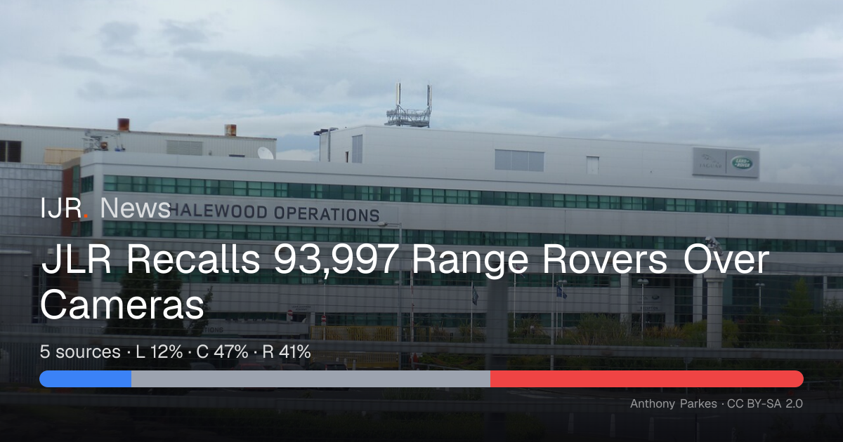 JLR Recalls 93,997 Range Rovers Over Cameras — IJR News
