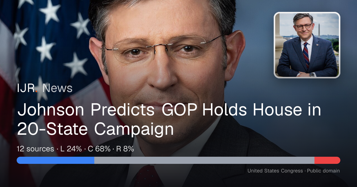 Johnson Predicts GOP Holds House in 20-State Campaign — IJR News
