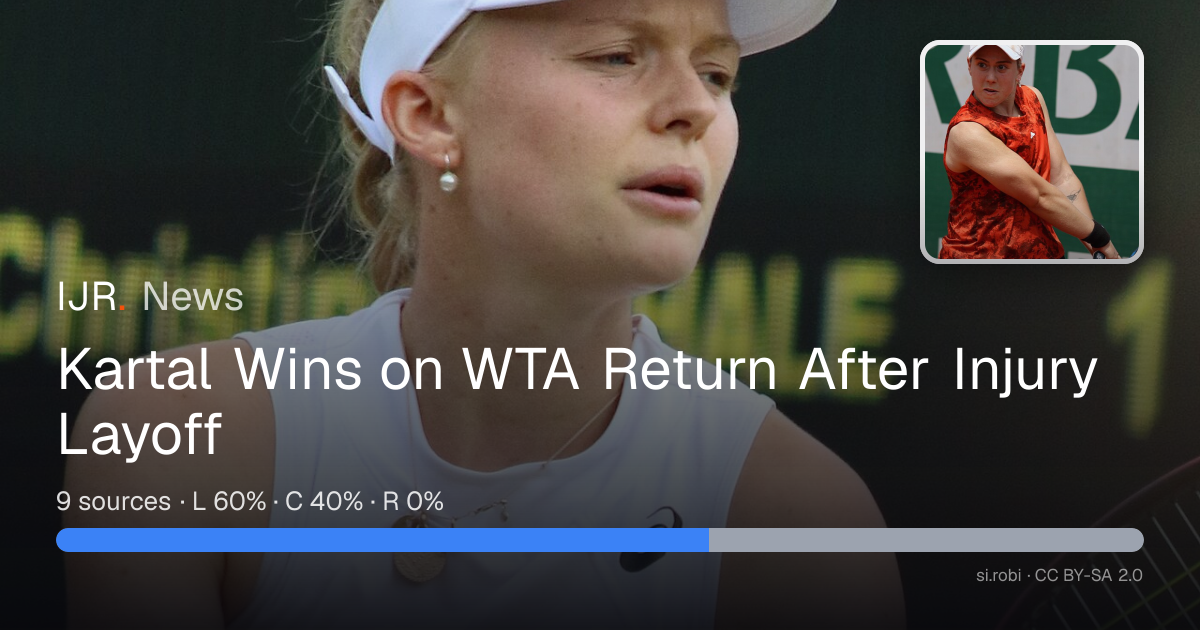 Kartal Wins on WTA Return After Injury Layoff — IJR News