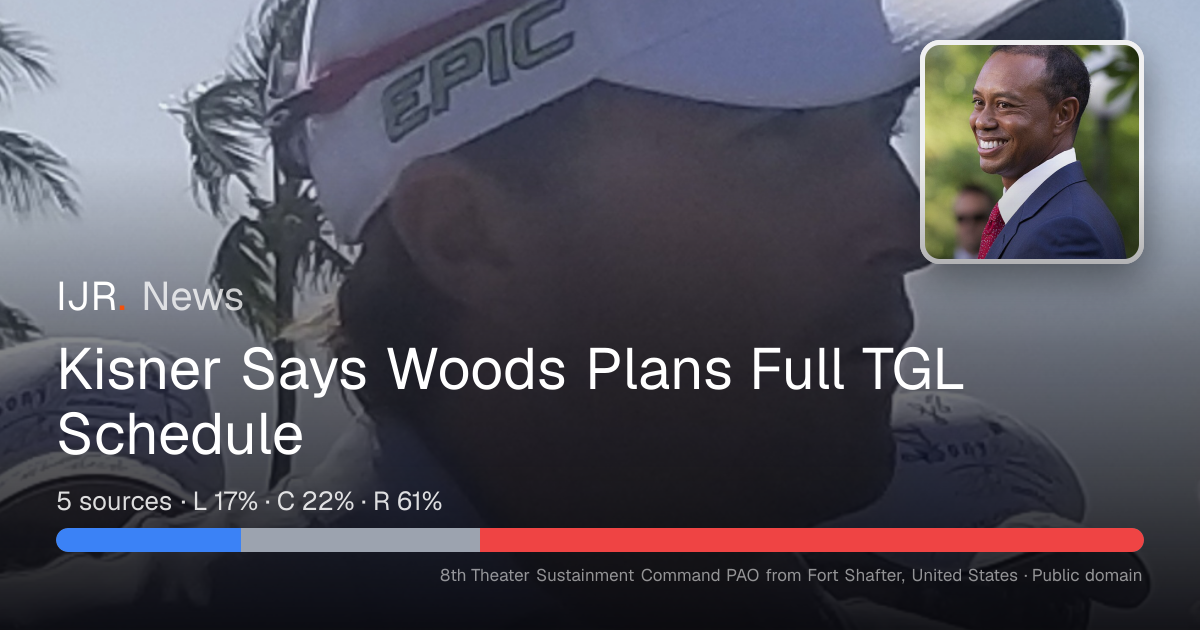 Kisner Says Woods Plans Full TGL Schedule — IJR News
