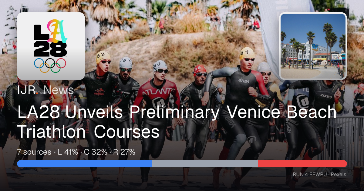 LA28 Unveils Preliminary Venice Beach Triathlon Courses — IJR News