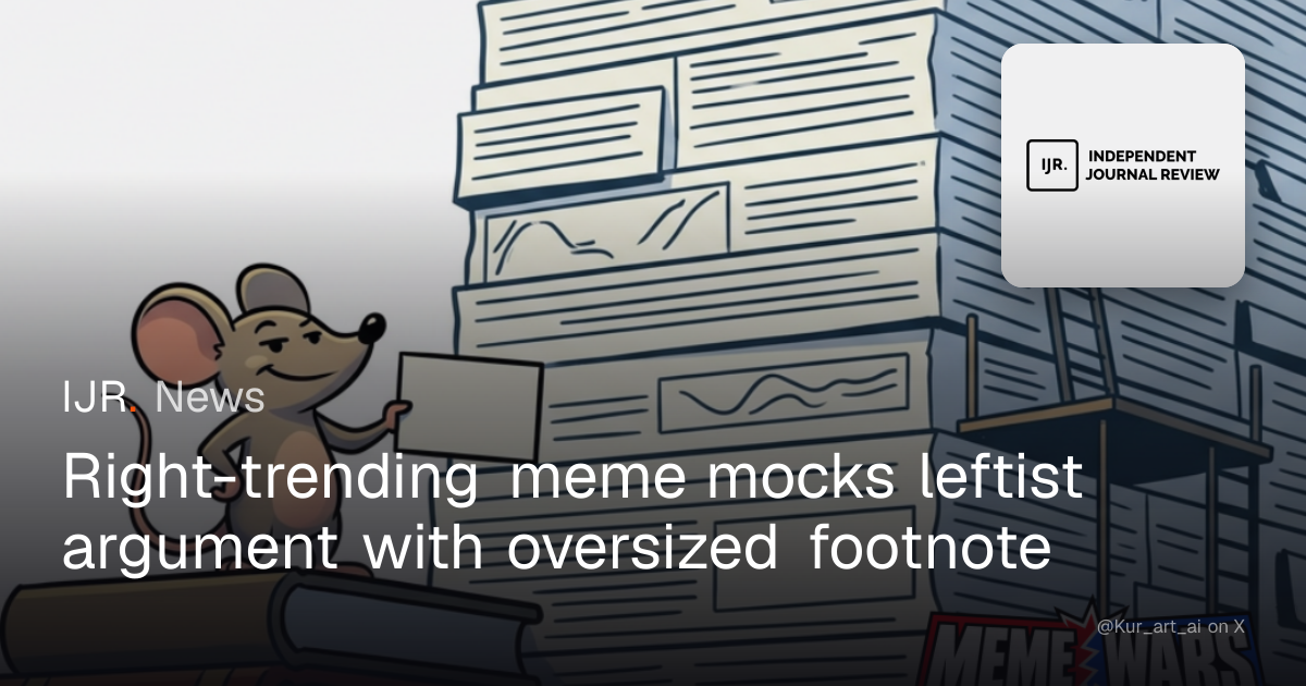 Leftist tries a one-liner, but the footnote demands its own panel ...