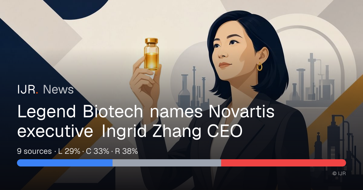 Legend Biotech Names Former Novartis Executive CEO