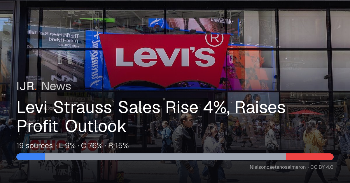 Levi Strauss Sales Rise 4%, Raises Profit Outlook — IJR News