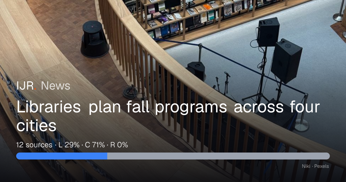 Libraries plan fall programs across four cities — IJR News