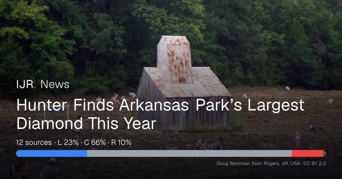 Hunter Finds Arkansas Park’s Largest Diamond This Year — IJR News