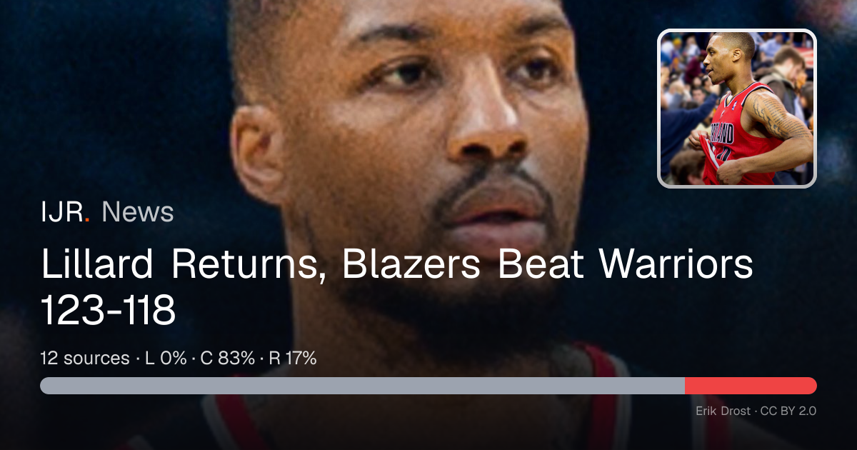Lillard Returns, Blazers Beat Warriors 123-118 — IJR News