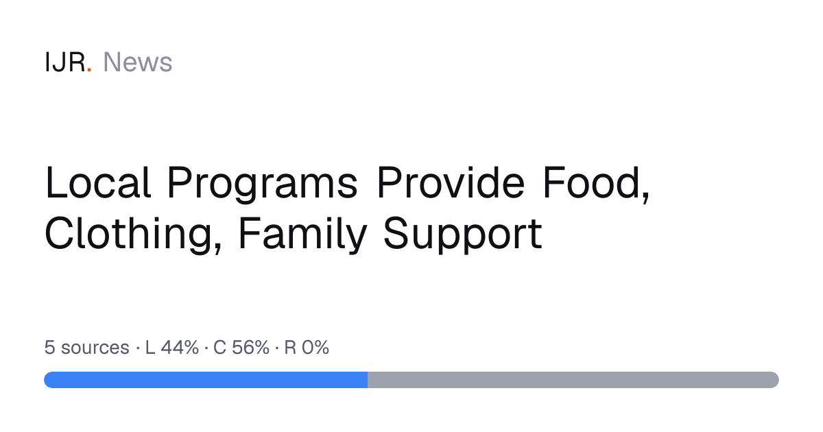 Local Programs Provide Food, Clothing, Family Support — IJR News