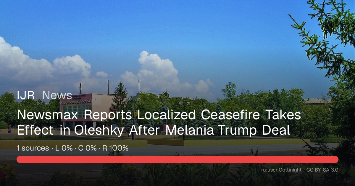 Newsmax Reports Localized Ceasefire Takes Effect in Oleshky After ...