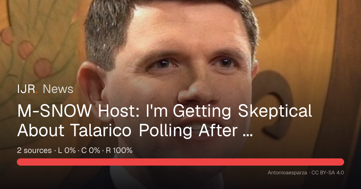 M-SNOW Host: I'm Getting Skeptical About Talarico Polling After ...