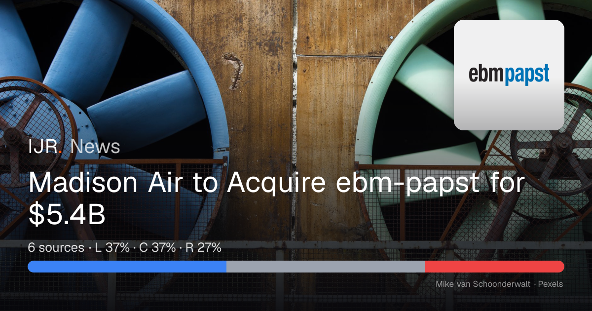 Madison Air to Acquire ebm-papst for $5.4B — IJR News