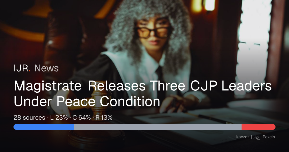 Magistrate Releases Three CJP Leaders Under Peace Condition — IJR News