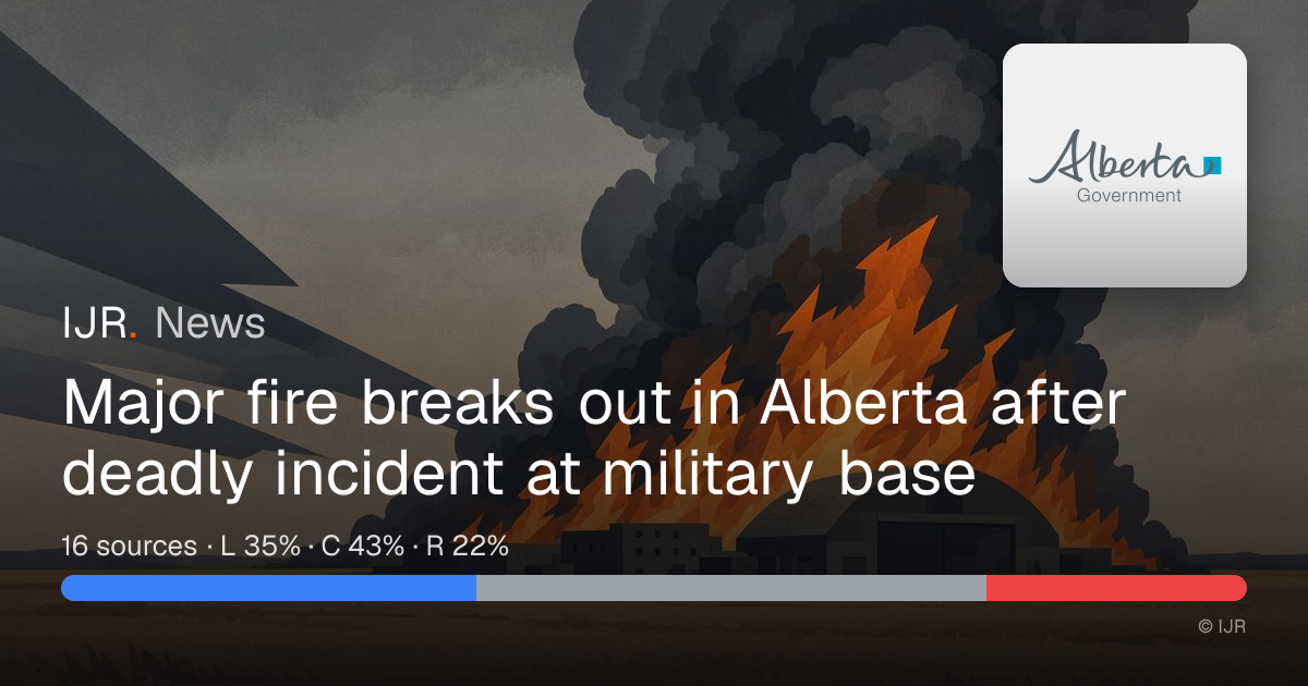Major fire breaks out in Alberta after deadly incident at military base ...