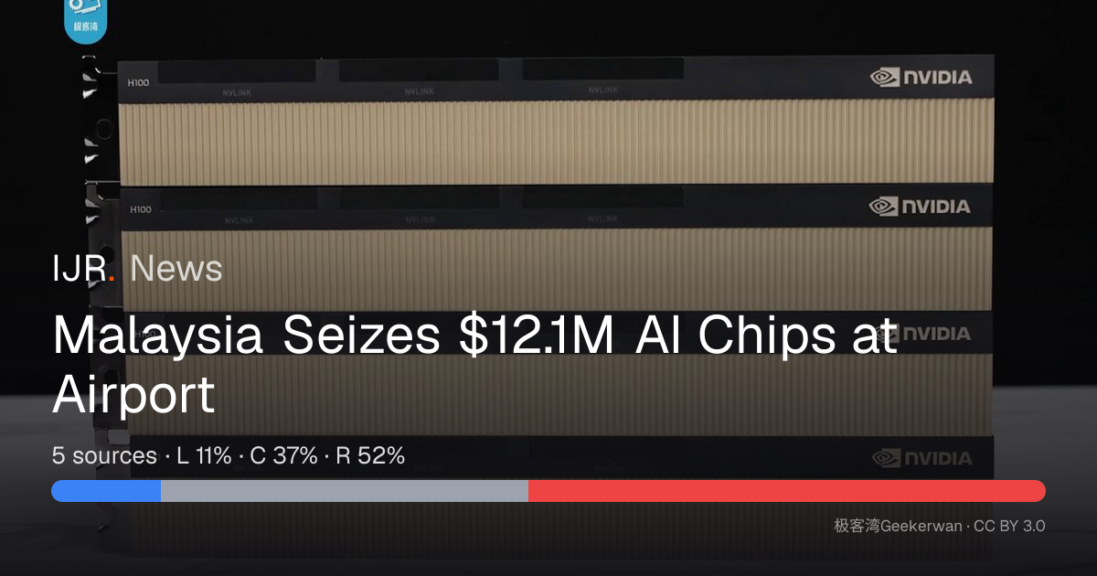 Malaysia Seizes $12.1M AI Chips at Airport — IJR News