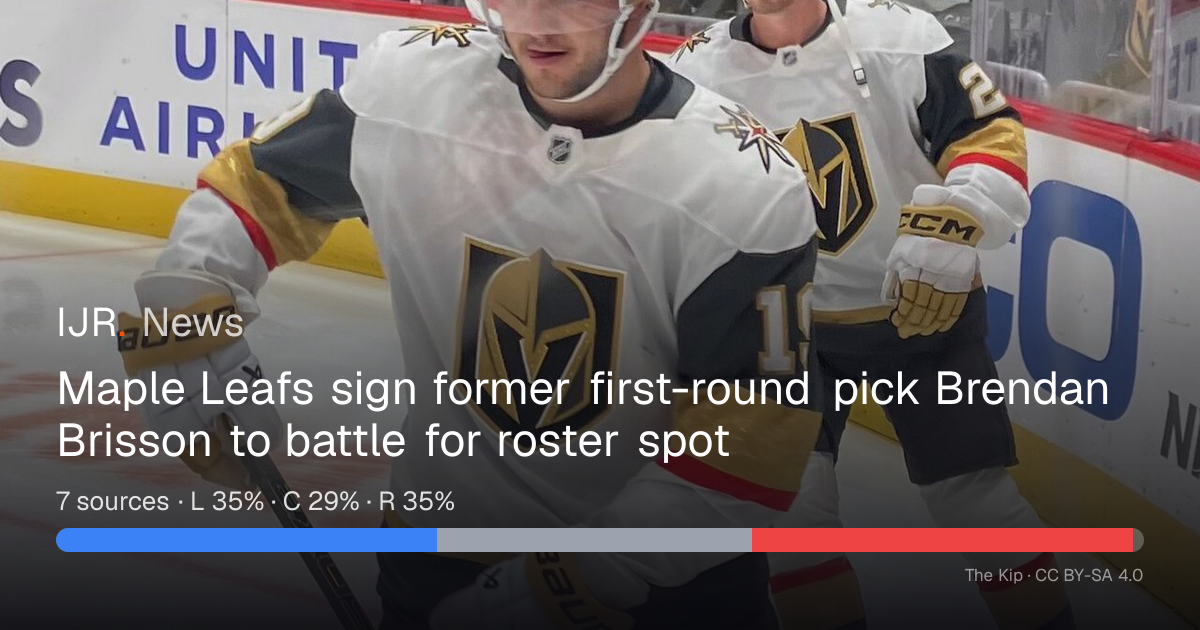 Maple Leafs sign former first-round pick Brendan Brisson to battle for ...