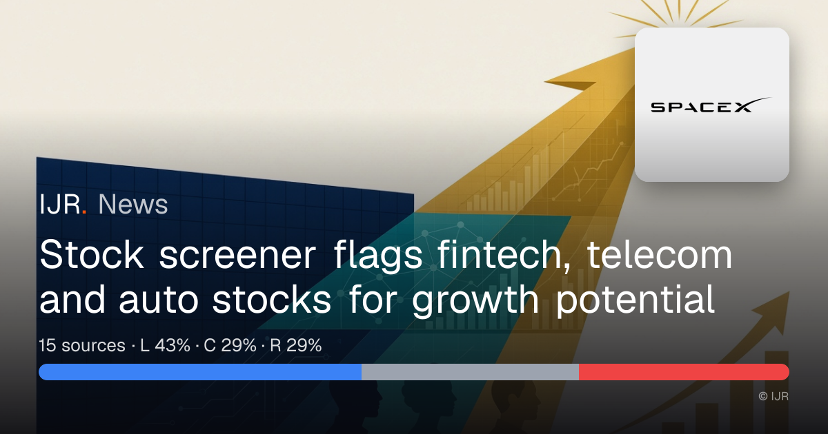 Stock screener flags fintech, telecom and auto stocks for growth ...