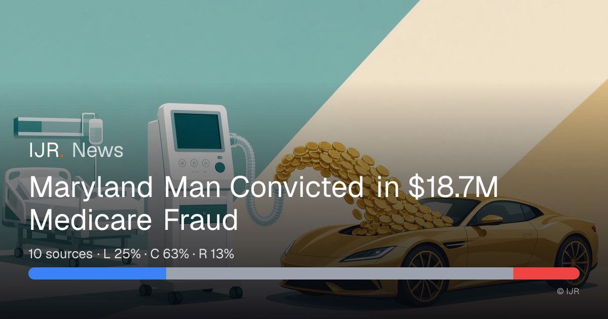 Maryland Man Convicted in $18.7M Medicare Fraud — IJR News