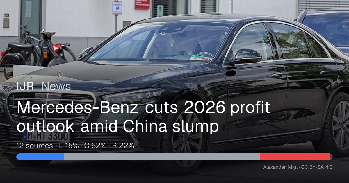 Mercedes-Benz cuts 2026 profit outlook amid China slump — IJR News