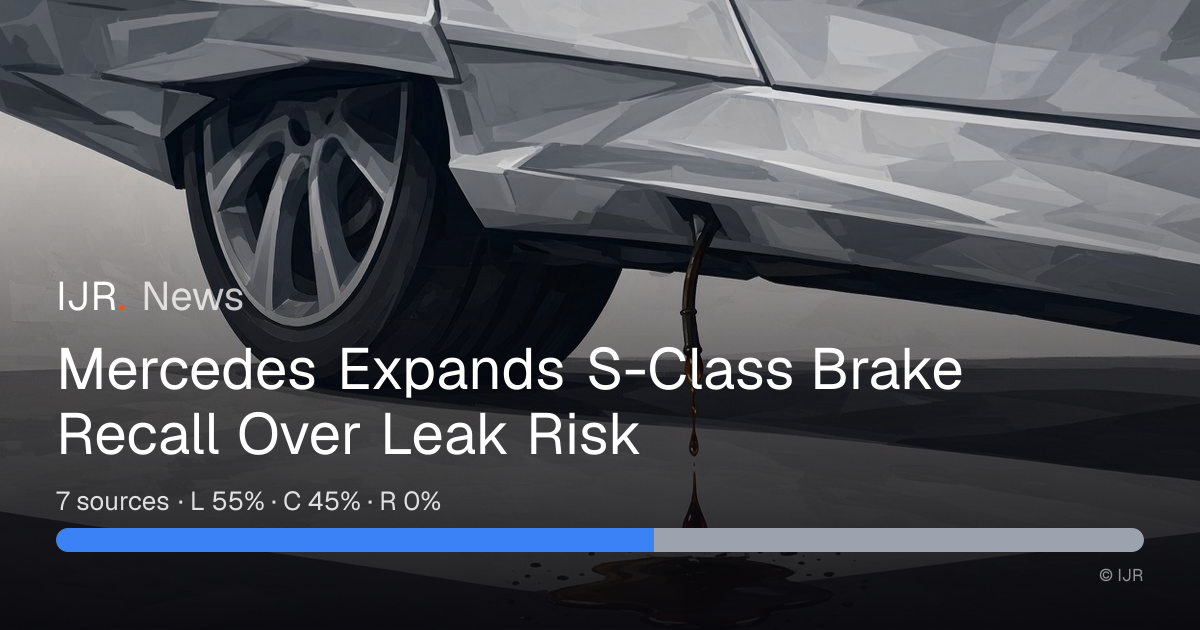 Mercedes Expands S-Class Brake Recall Over Leak Risk — IJR News