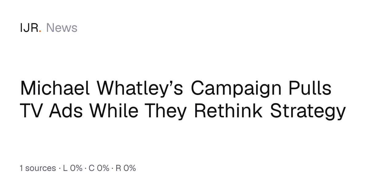 Michael Whatley’s Campaign Pulls TV Ads While They Rethink Strategy ...