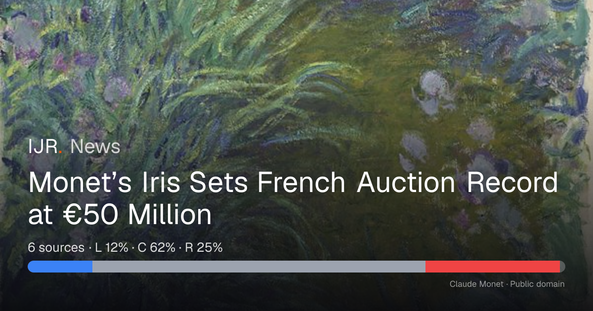 Monet’s Iris Sets French Auction Record at €50 Million — IJR News