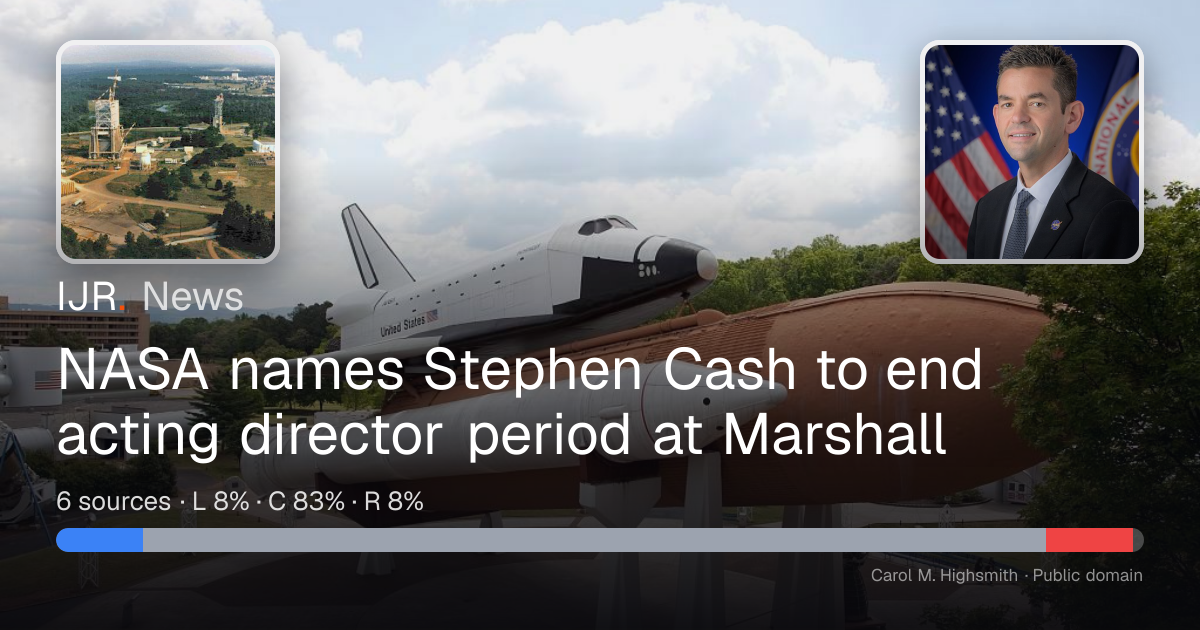 NASA names Stephen Cash to end acting director period at Marshall — IJR ...
