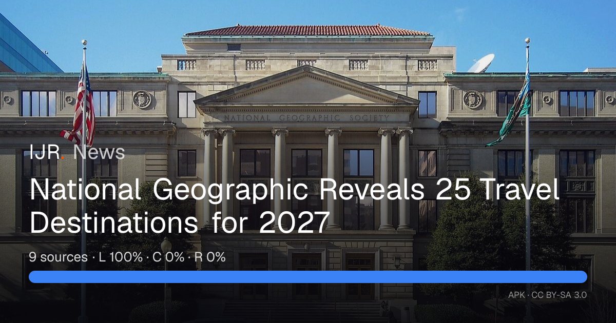 National Geographic Reveals 25 Travel Destinations for 2027