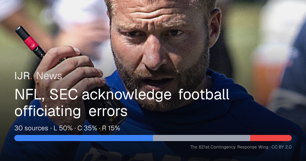 NFL, SEC acknowledge football officiating errors — IJR News